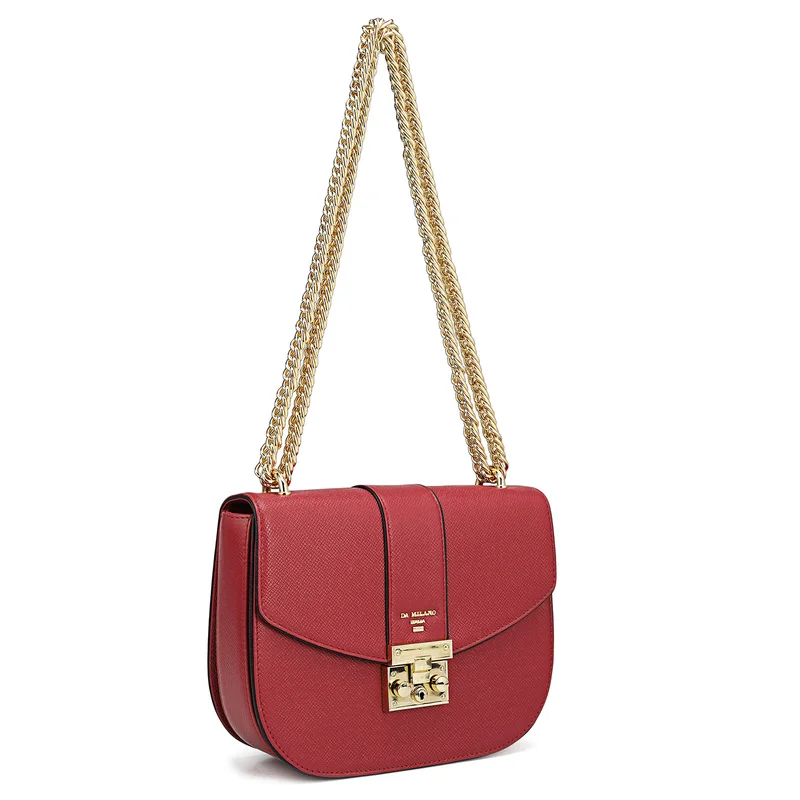 دا ميلانو حقيبة كتف فرانزي جلد صغيرة - بلومبيري